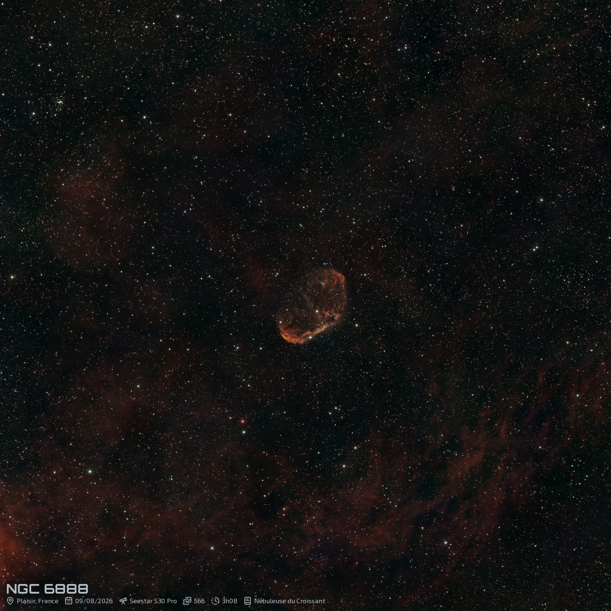 NGC 6888 - Nébuleuse du Croissant