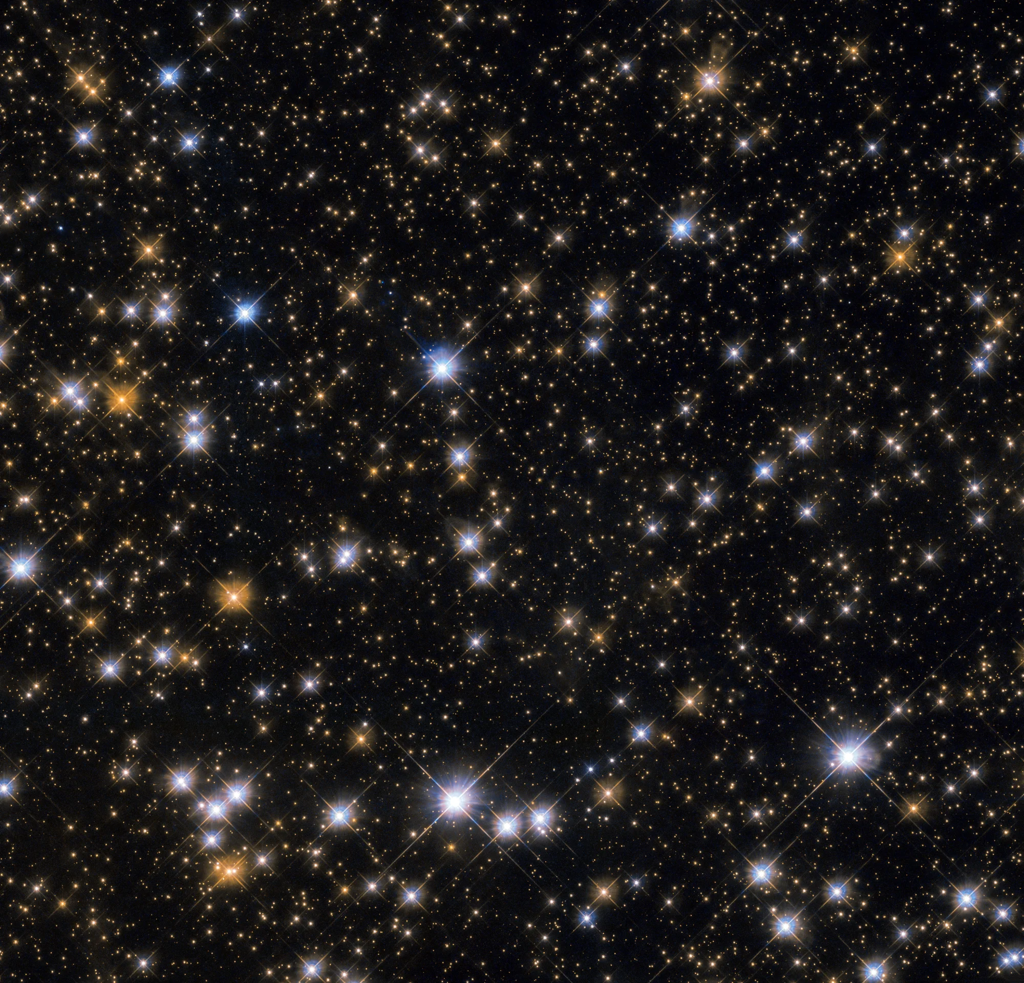 Portion de M 11 photographiée par le télescope spatial Hubble